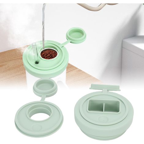Couvercle compatible avec les tasses Stanley de 1,2 L (40 oz) : couvercle multifonctionnel en silicone étanche avec boîte à capsules et entonnoir à café. (1/4)