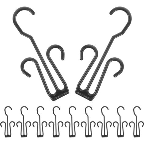 Crochets à Chaussures en Plastique Noir 25pcs Suspendus Muraux pour Organiser et Sécher Chaussures et Pantoufles, pour Rangement Maison et Salle de Bain (1/5)