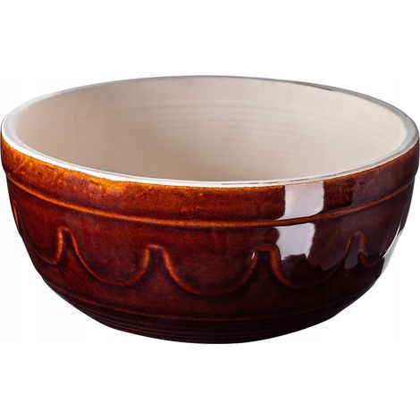 KADAX Keramiksalatschüssel, Mohnschüssel aus Keramik, Rührschüssel, 24 cm, 4L