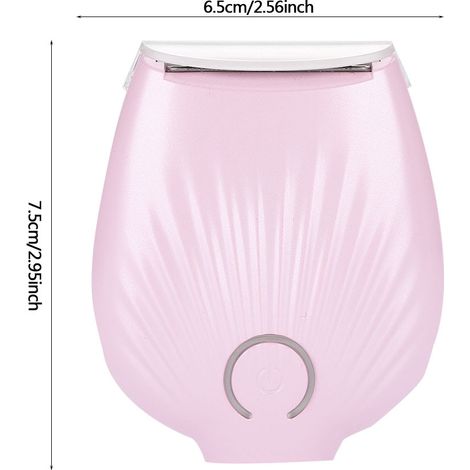Épilateur électrique 3-en-1 femme, rasoir humide/sec pour visage, corps et aisselles, épilation sans douleur, rose (1/5)