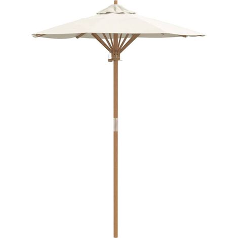 Ombrellone da giardino rotondo 270 x 260 cm in bambù leggero stile moderno atmosfera rilassante 020058240