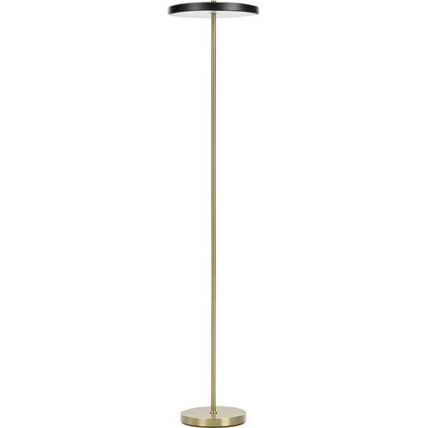 Lampadaire Moderne Pieds en Métal LED avec Variateur Éclairage de Bureau Noir Evenlode (1/5)