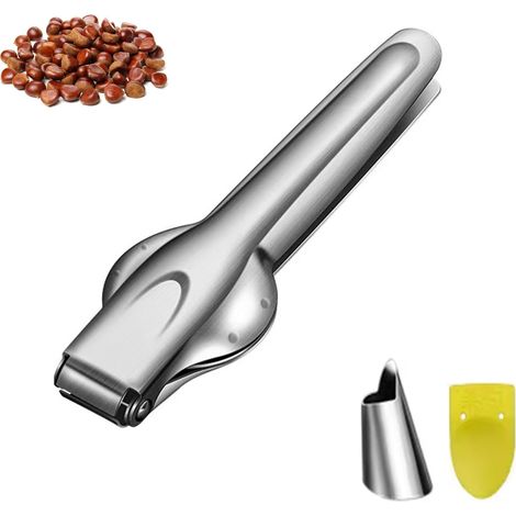 Éplucheur de Chataigne, Pince à Châtaignes, Ouvre Châtaigne Coupe Chataigne en Acier Inoxydable Multifonctionnel Casse Châtaigne pour Marrons Noisettes Fruits à Coque Amandes (1/5)