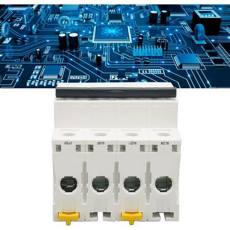 Disjoncteur miniature 4P boîtier PA66 ignifuge pour bâtiments commerciaux, 400V AC 20A (1/5)