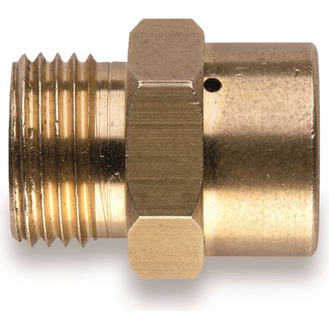 Kemper – Adaptateur gaz M10 à M12 pour chalumeau soudeur – Réducteur laiton certifié CERTIGAZ – Dimensions 3x2x2cm, poids 40g