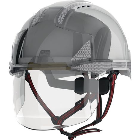 Casque d'escalade industriel EVO® VISTAshield® Dualswitch™ blanc/ABS fumé