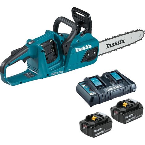 Makita DUC305 Twin 18v / 36v LXT Cordless 30cm Chainsaw 2 x 6.0ah (1/5)