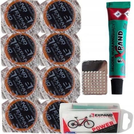 Expand Power Set mit 8 runden Fahrradflicken (1/4)