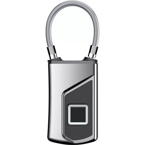 The Smart Fingerprint Padlock, USB Rechargeable Keyless Security Lock, IP66 Waterproof for House Doors, Backpacks, Suitcases, and Bicycles (1/5)