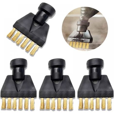 Set mit 4 Gelenkbürsten für Kärcher, Zubehör für Kärcher Dampfreiniger SC1, SC2, SC3, SC4, SC5, Dampfreinigerbürste (gold) (1/5)
