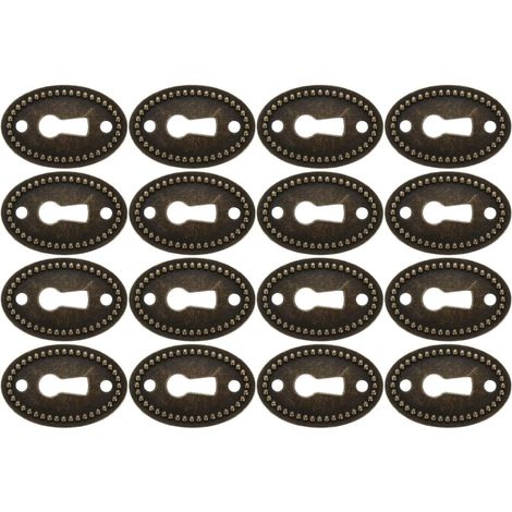 PRETYZOOM Lot de 16 plaques recouvrement ovales en alliage zinc (1/5)