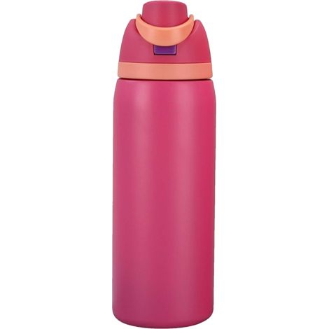 Bouteille d\'eau isotherme en acier inoxydable 304, à double paroi, avec poignée et conception anti-fuite, adaptée aux voyages en extérieur et à une utilisation au bureau. (1/4)