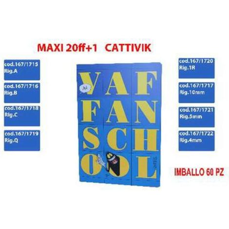 Maxi Quaderni 20+1Ff 80Gr Rigatura 1R Cattivik X12