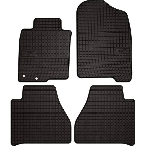 Alfombrillas de goma para Nissan Navara IV pickup (2014-2022) - negras, montadas