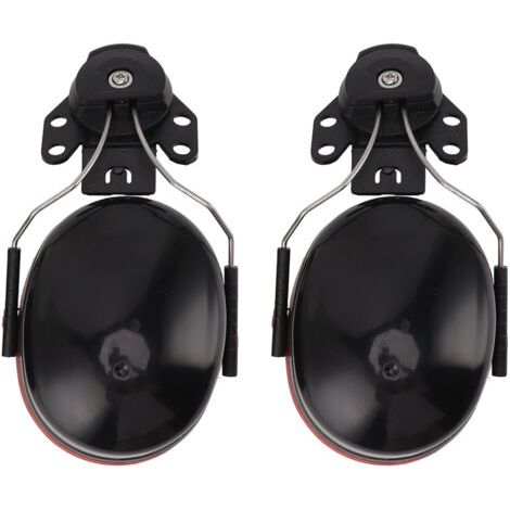 QORVA-Casque antibruit casque antibruit Protection auditive casque réglable cache-oreilles pour les travailleurs de chantier de Construction noir rouge