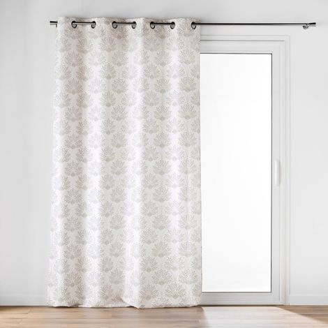 Rideau a oeillets 140 x 260 cm polyester imprime metallise Majestia (1/4)