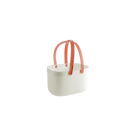 Panier de douche / panier de toilette portable – Blanc – Plastique avec trous de ventilation et égouttage (1/5)