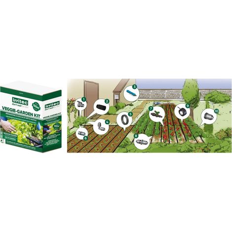 Kit irrigazione a goccia da giardino e orto Veggie-Garden Irritec