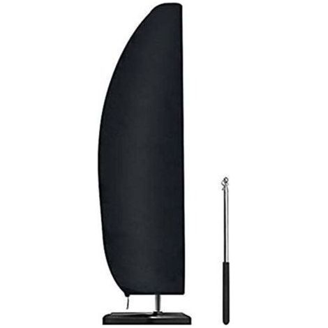 Housse de parasol noir 280CM×30CM×81CM×46CM Imperméable extérieur (1/5)