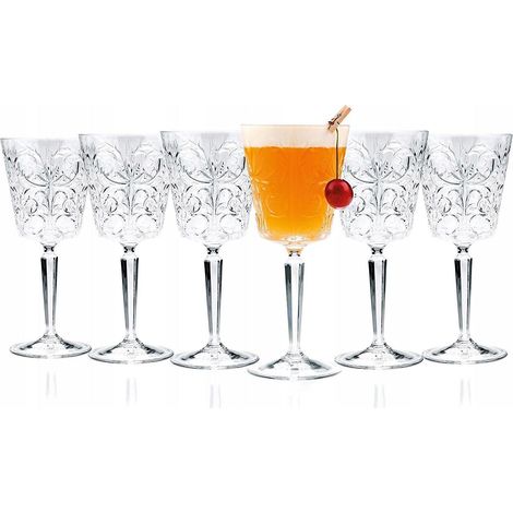 RCR Cristalleria Italiana Tattoo - 2 - Set da 6 Calici Vino in Cristallo (1/3)