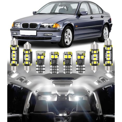 17pcs Car Interior LED Light Kit Replacement for 3 Series E46 Sedan Wagon Touring Coupe Cabrio 1997-2006 Interior Lighting 6000K White (1/5)