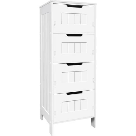 Bathroom Cabinet Storage Shelf Cupboard Shelves Floor Shelving Organizer White (1/5)