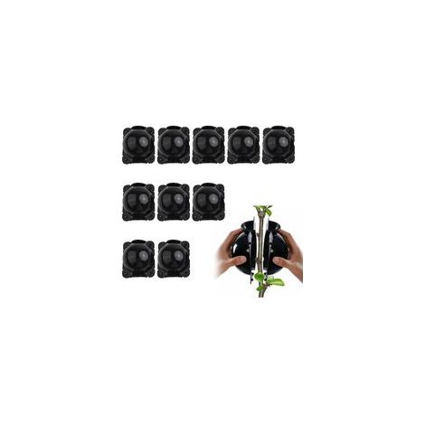 Boîtes D'enracinement Plantes,Plante Balle de Propagation,Boule de Propagation à Haute Pression,pour Plantes Greffage Formation de Racines,10pc Boîte d'enracinement de Plante Balle (Noir, S)