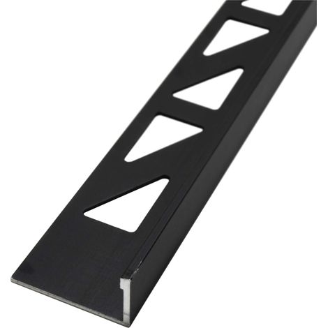 Dalsys Cornière de carrelage en aluminium, anodisé, profilé pour carrelage - noir 2m x 10mm, 1 pièce