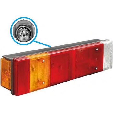 Faro trasero izquierdo MAN L M F 2000, G/ M/ F 90 81252256465 con conector redondo tipo MAN (1/3)