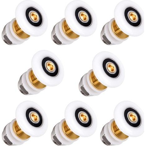 Shower roller for sliding door 8 pieces Replacement brass shower roller 20 mm for glass sliding door Bearing roller for glass sliding door. (1/5)