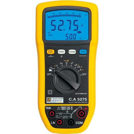 Multimetro portatile digitale Chauvin Arnoux C.A 5275 Protetto contro spruzzi d'acqua (IP54) CAT III 1000 V CAT IV 60 (1/3)