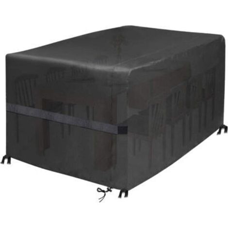 Housse Salon de Jardin, 242x162x100cm Housse de Protection imperméable pour Meubles de Jardin, 420D Oxford Tissu Housses de meubles de jardin Anti-UV, Résistance au Vent