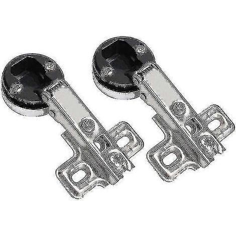 2 vis à tête cylindrique de 26 mm, durables et pratiques, pour charnières de porte en verre à recouvrement total, idéales pour armoires à vin, meubles et placards. (1/4)