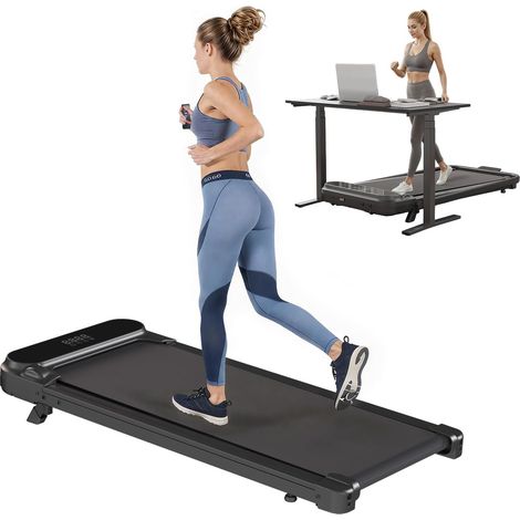 YODOLLA Laufband, Ultra-leises schlankes Walking Pad für Zuhause und Büro  tragbare Flache Laufmaschine mit LED-Display, Geschwindigkeitsbereich 1–8 km/h, maximale Belastbarkeit 110 kg (1/5)