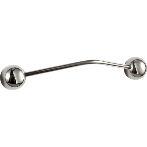 Lot de 2 poignées d'armoire de 5 pouces - Poignées à boule pour tiroir simple, trou unique, poignées solides pour armoire (1/5)