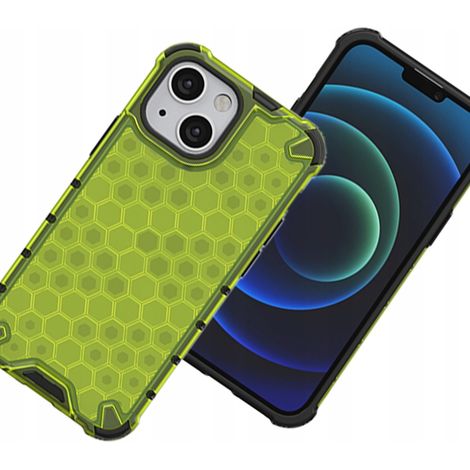 Wabenförmige Schutzhülle mit Gelrahmen für iPhone 13 mini, grün (1/5)