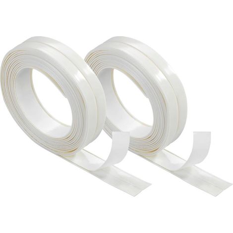 Ruban étanchéité transparent 320 cm 2er baignoire douche bande d'étanchéité flexible ruban d'étanchéité salle de bain joint étanche baignoire ruban étanche pour douche 2,2 cm de large