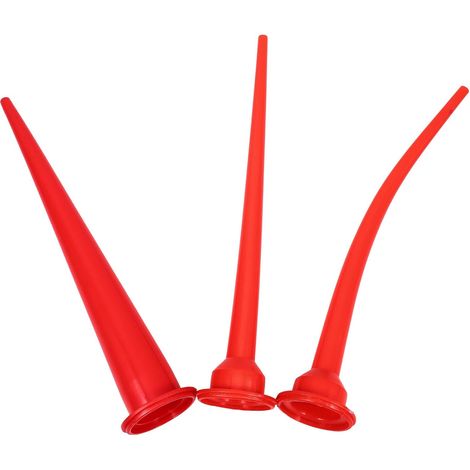 Lot de 3 Embouts de Buse en Pp Rouge pour Calfeutrage, Applicateur Flexible Distribution Lisse et Application Propre, pour Projets DIY (1/5)