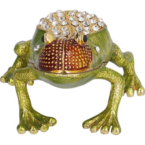 Coffret de rangement bijoux strass, porte-boucles d'oreilles animal mignon, décoration de table, boîte cadeau, organisateur accessoires, 1 pièce (1/5)