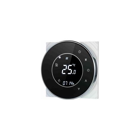 Termostato programable para caldera de gas, controlador de temperatura por contacto seco, pantalla táctil LCD retroiluminada, control por voz, compatible con Echo/Home/IFTTT.