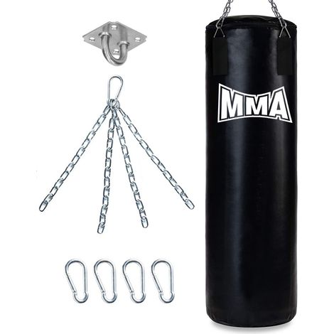Sac de boxe MMA 120x30 CM Équipement de formation de crochet de sac de frappe avec le remplisseur lourd rempli respectueux de l'environnement (1/5)
