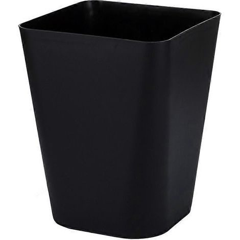 Grande poubelle domestique, corbeille à papier noire-- (1/5)