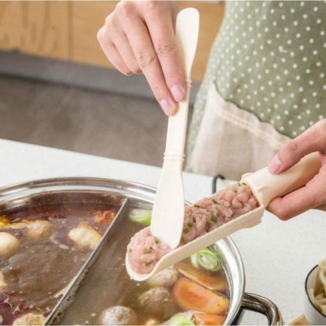 Lot de 2 Créateur de Boulettes de Viande, Outil avec Spatule, 1 Boulette à la Fois, Antiadhésif, Set DIY pour Cuisine, Ustensile de Cuisson (1/5)