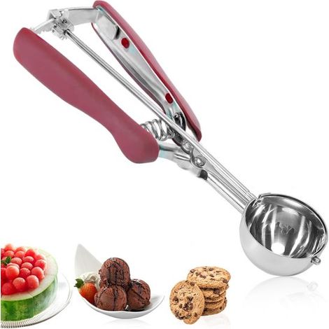 Cuchara para helado de acero inoxidable con mango ergonómico (1 unidad) (1/5)