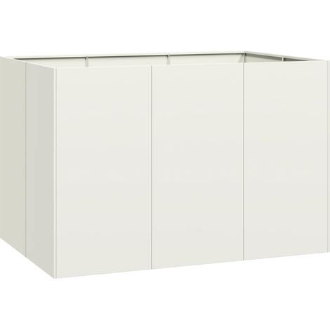 Maison Exclusive - Fioriera Bianca 120x80x80 cm in Acciaio
