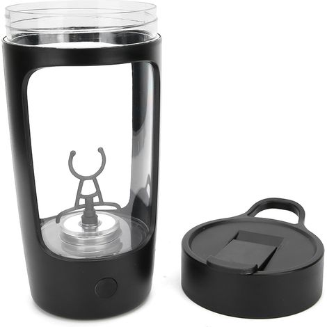 USB-Ladefunktion, 650 ml tragbarer automatischer Haushaltsmixer mit Rührbecher, Flasche, Küchenhelfer, Schwarz (1/5)