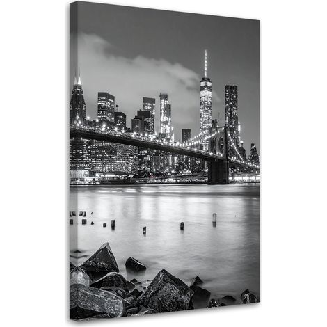 Wandbild Brooklyn Bridge bei Nacht New York City 20x30 (1/5)