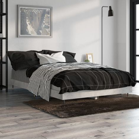 Bettgestell Betongrau 120x190 cm Holzwerkstoff (1/5)