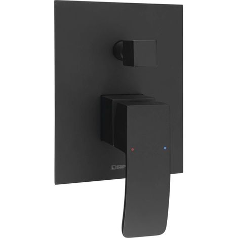 Sapho Ginko - Unterputzarmatur für 2 Verbraucher, mit Einbaukörper, schwarz matt 1101-42B (1/2)