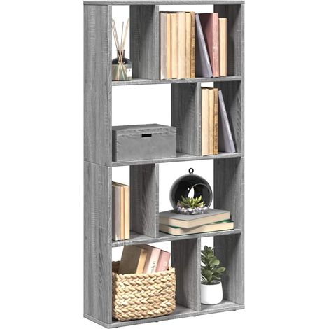 Bücherregal Grau Sonoma 60x20x120,5 cm Holzwerkstoff